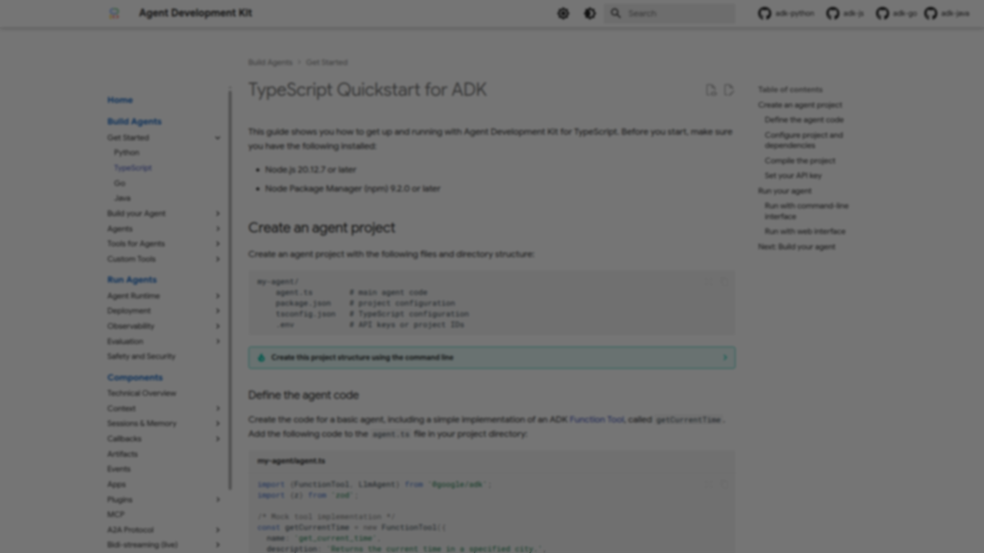 Agent Development Kit for TypeScript screenshot 1