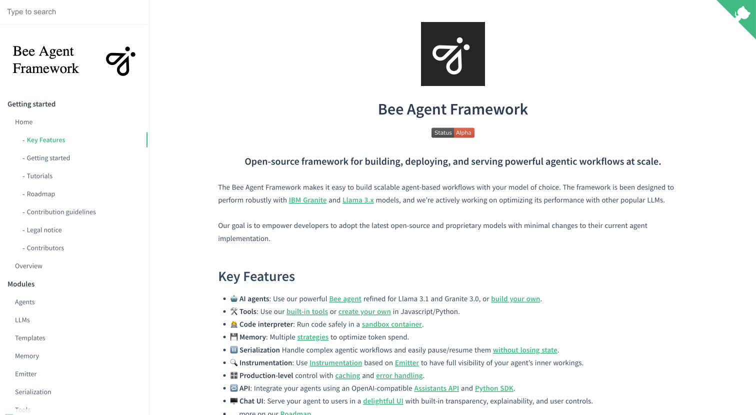 Bee Agent Framework screenshot 1