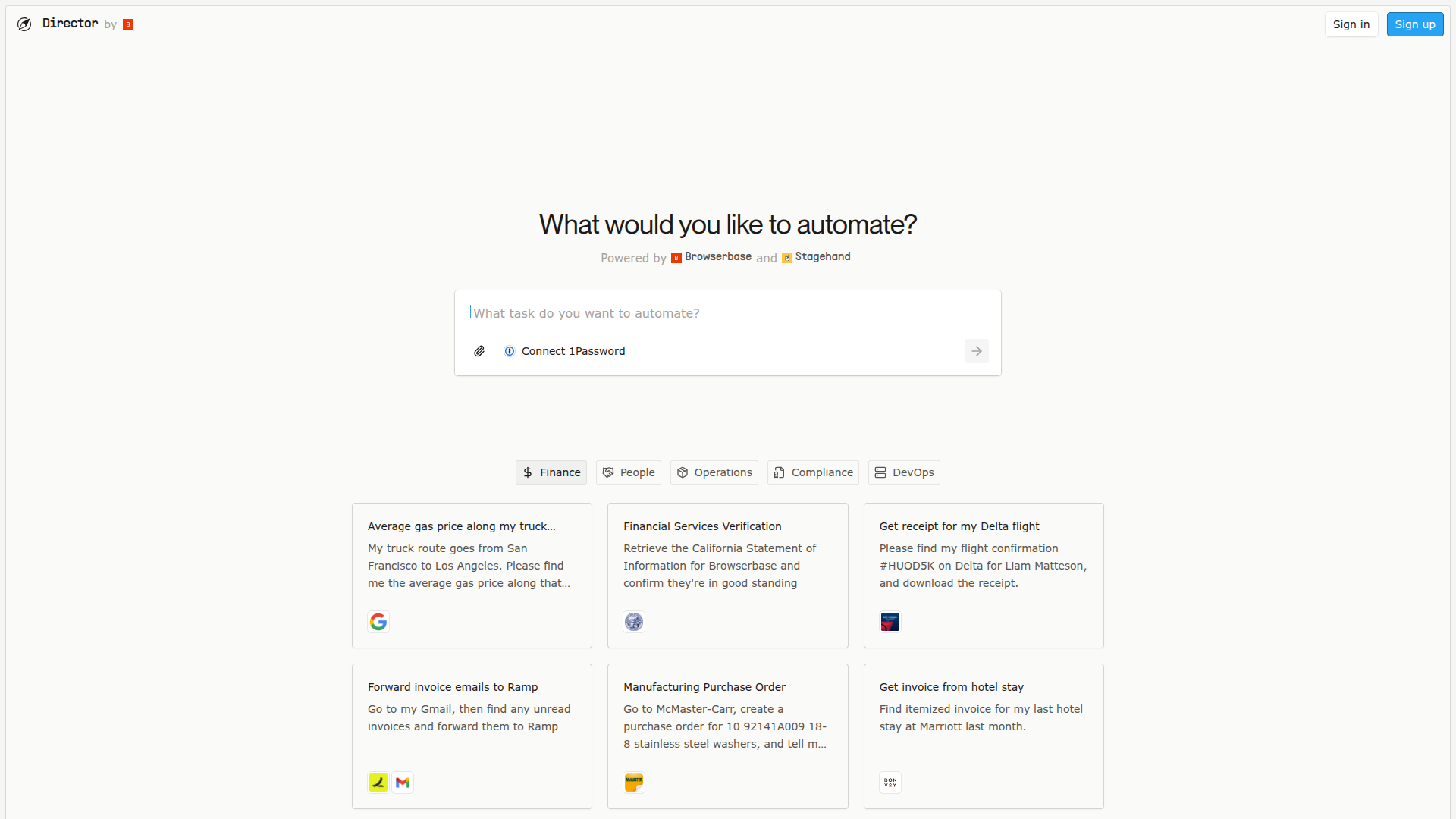 Browserbase Director screenshot 1