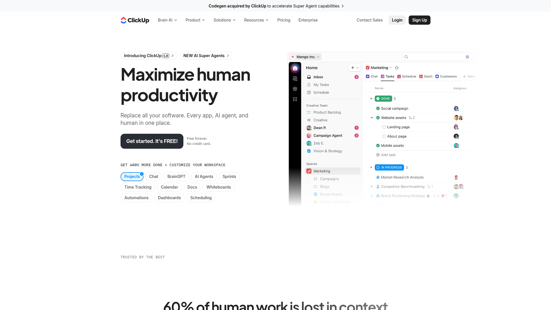 ClickUp screenshot 1