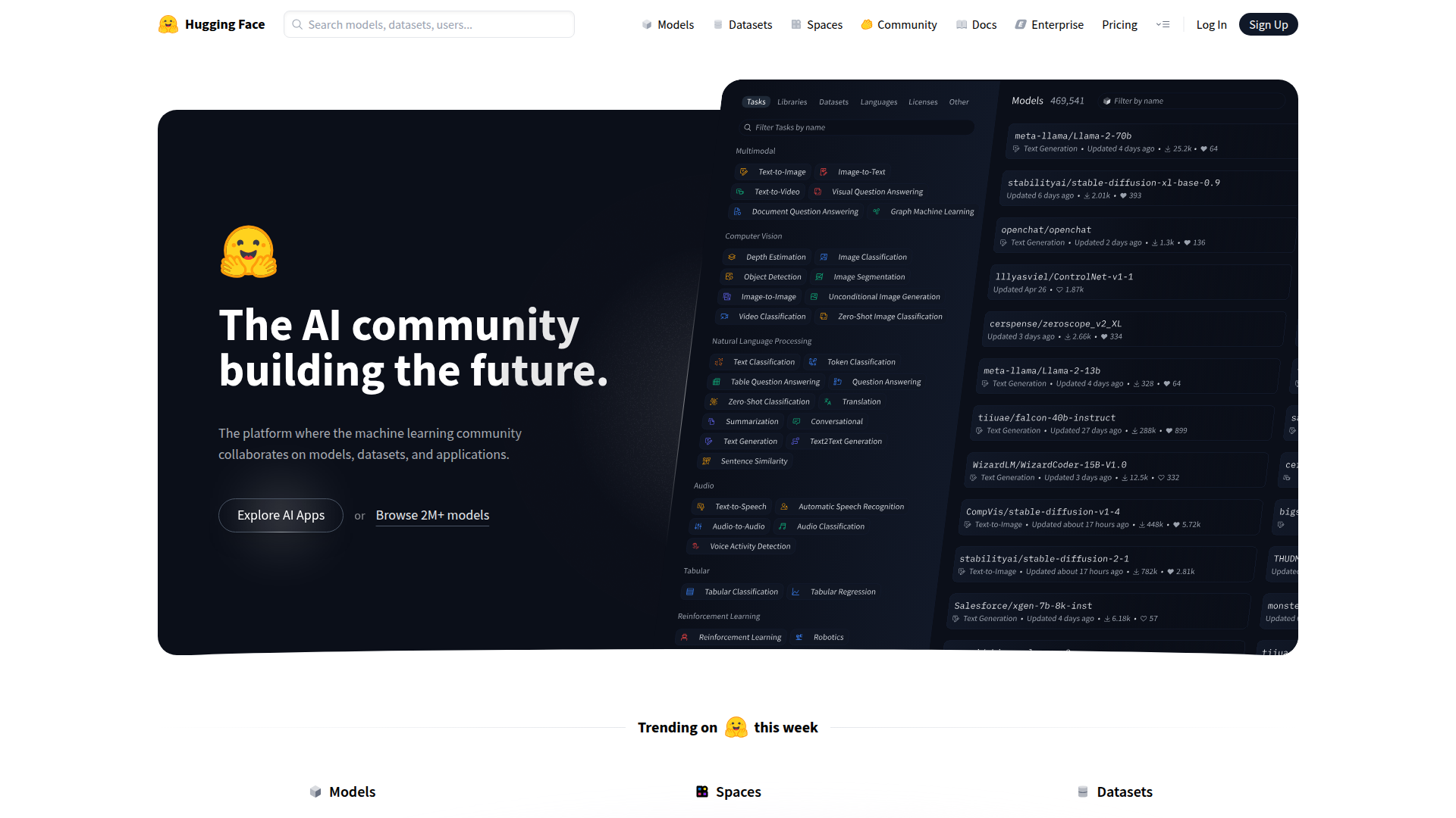 Hugging Face screenshot 1