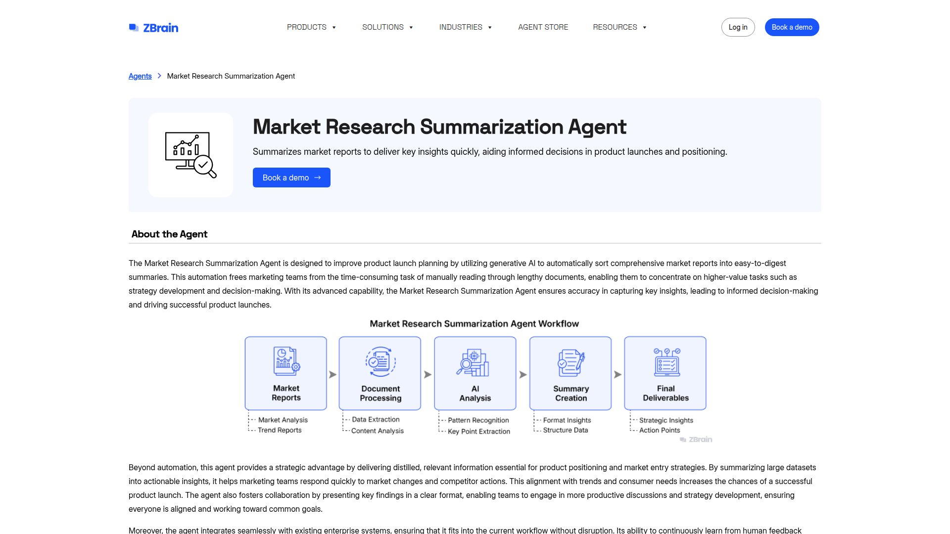 Market Research Summarization Agent screenshot 1