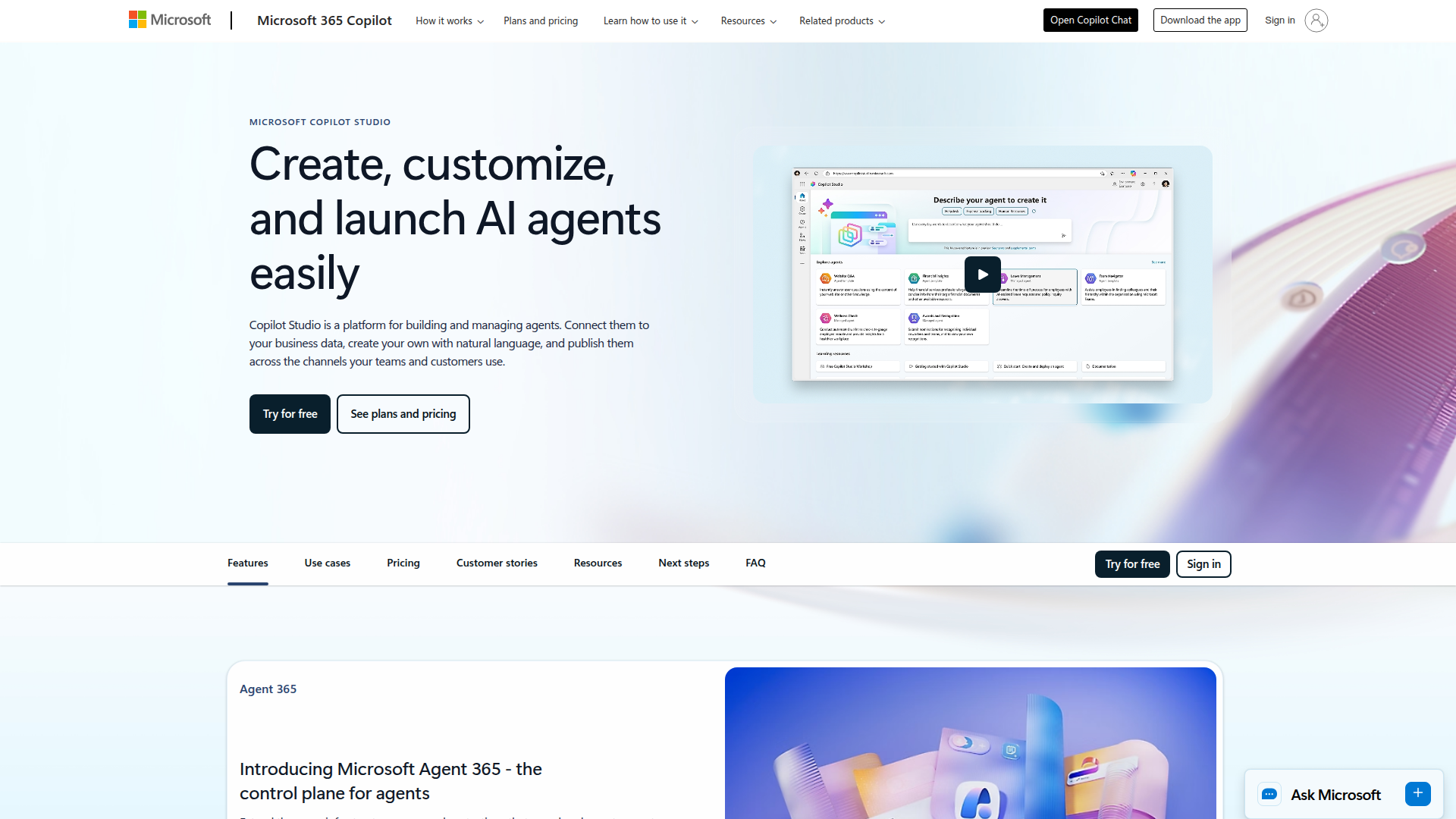 Microsoft Copilot Studio screenshot 1