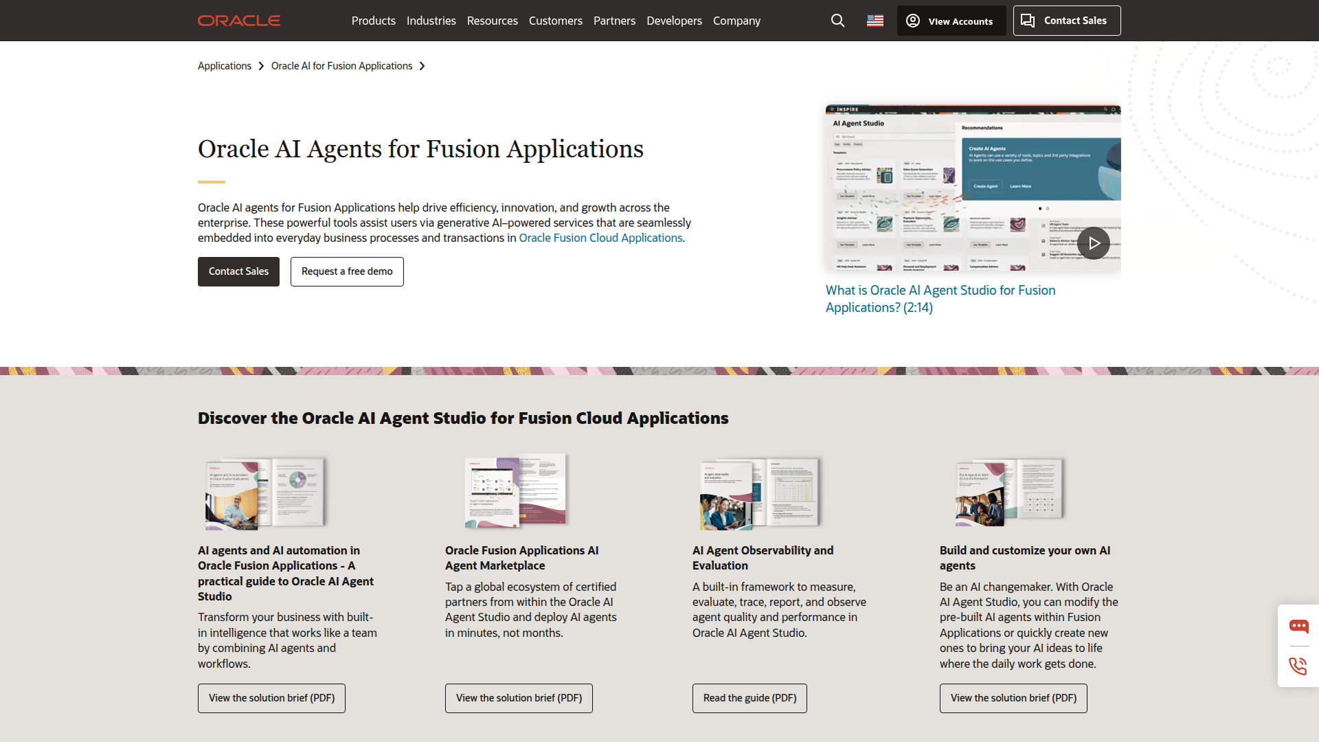 Oracle AI Agent Studio for Fusion Applications screenshot 1