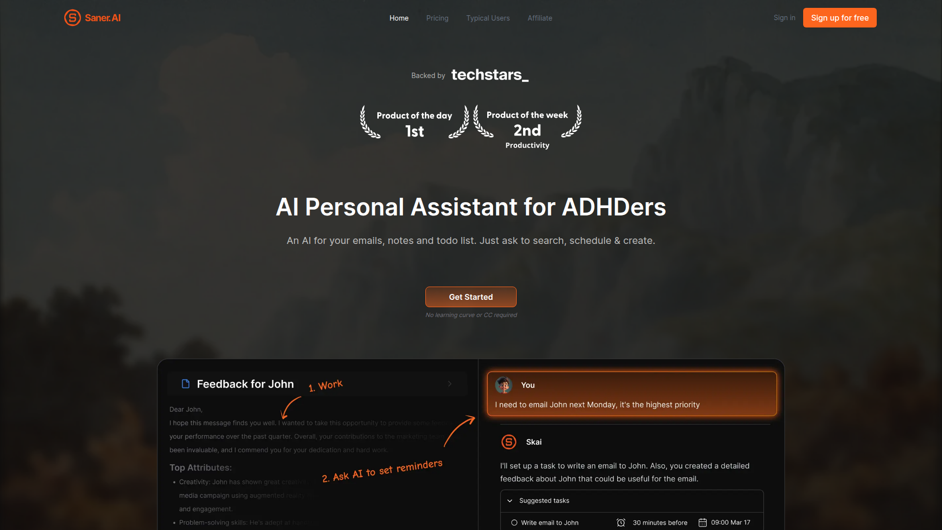 Saner.AI screenshot 1