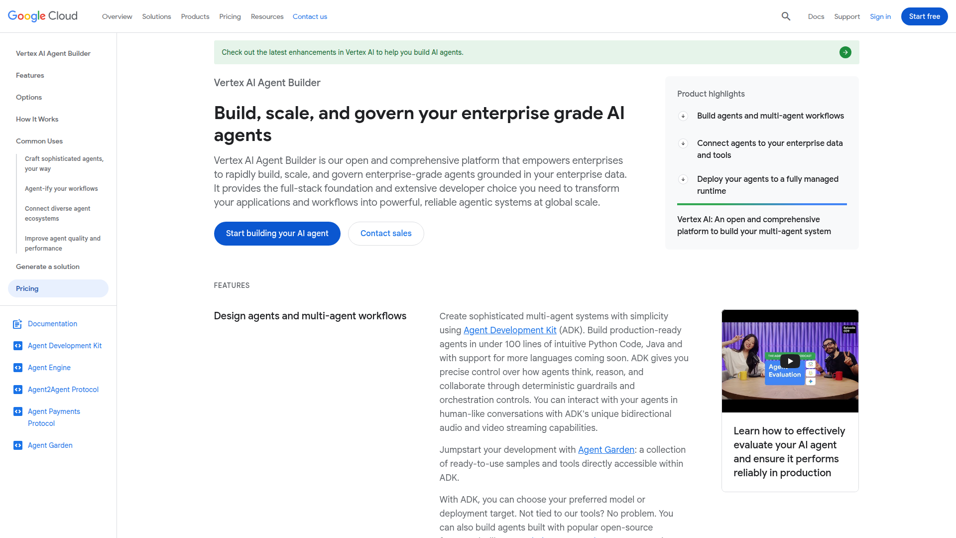 Vertex AI Agent Builder screenshot 1