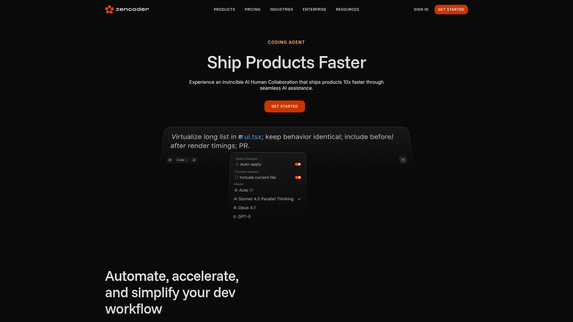 Zencoder screenshot 1