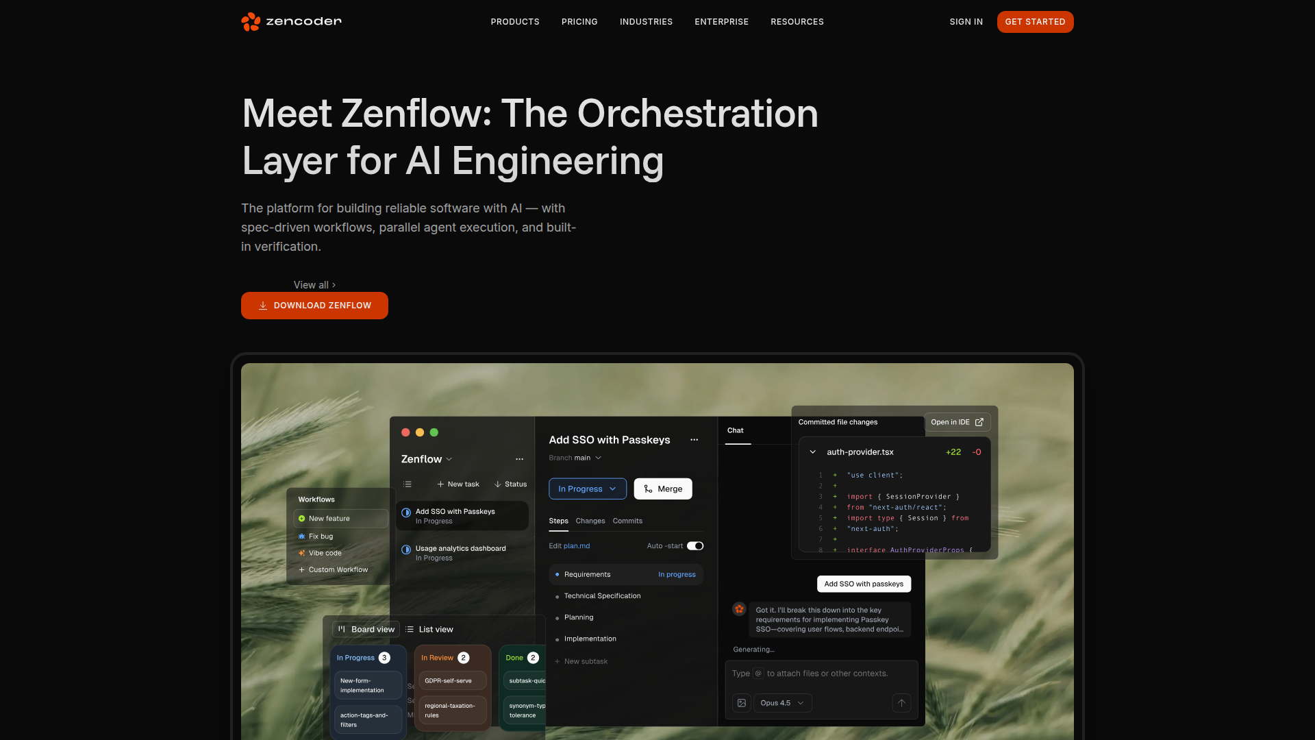 Zenflow screenshot 1